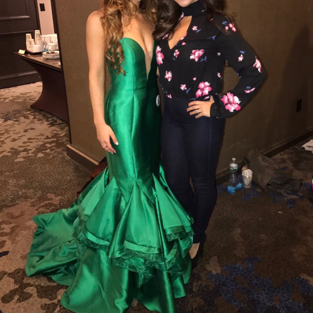 Deep Plunge Strapless Jovani Gown- SALE